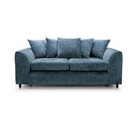 Abakus Direct Harriet Crushed Chenille 3 Seater Sofa in Dark Blue Abakus Direct Dark Blue