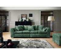 Abakus Direct Harriet Crushed Chenille 4 Seater Sofa in Rifle Green Abakus Direct Green
