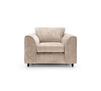 Abakus Direct Harriet Crushed Chenille Armchair Chair in Cream Abakus Direct Cream