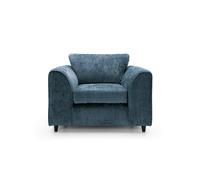 Abakus Direct Harriet Crushed Chenille Armchair Chair in Dark Blue Abakus Direct Dark Blue