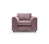 Abakus Direct Harriet Crushed Chenille Armchair Chair In Pink