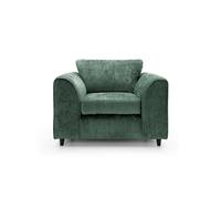 Abakus Direct Harriet Crushed Chenille Armchair Chair In Rifle Green