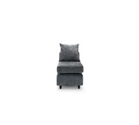 Abakus Direct Harriet Crushed Chenille Extension Unit in Dark Grey Abakus Direct Dark Grey