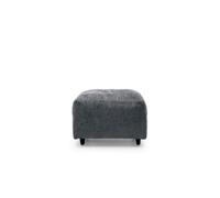 Abakus Direct Harriet Crushed Chenille Footstool In Dark Grey