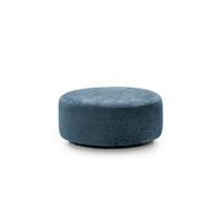 Abakus Direct Harriet Crushed Chenille Large Swivel Footstool In Dark Blue