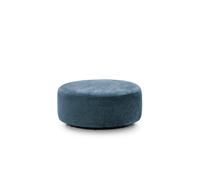 Abakus Direct Harriet Crushed Chenille Large Swivel Footstool in Dark Blue Abakus Direct Dark Blue