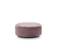 Abakus Direct Harriet Crushed Chenille Large Swivel Footstool In Pink