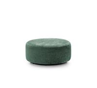 Abakus Direct Harriet Crushed Chenille Large Swivel Footstool In Rifle Green