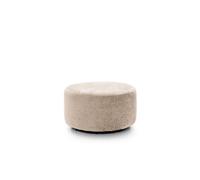 Abakus Direct Harriet Crushed Chenille Swivel Footstool In Cream