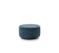 Abakus Direct Harriet Crushed Chenille Swivel Footstool In Dark Blue