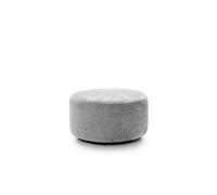 Abakus Direct Harriet Crushed Chenille Swivel Footstool In Light Grey
