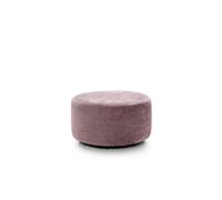 Abakus Direct Harriet Crushed Chenille Swivel Footstool In Pink