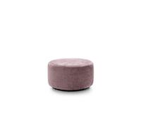 Abakus Direct Harriet Crushed Chenille Swivel Footstool in Pink Abakus Direct Pink