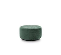 Abakus Direct Harriet Crushed Chenille Swivel Footstool In Rifle Green