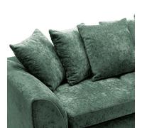 Abakus Direct Harriet Plus Crushed Chenille U-Shape Sofa In Rifle Green