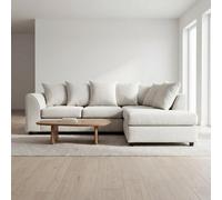 Abakus Direct Harriet Relaxed Linen Right Facing Corner Sofa In Cream