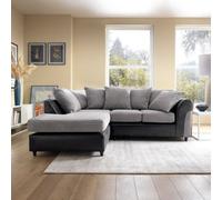 Abakus Direct Harvey Left Facing Corner Sofa In Grey