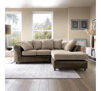 Abakus Direct Harvey Right Facing Corner Sofa In Brown
