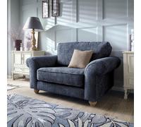 Abakus Direct Ingrid Collection Cuddle Chair In Dark Blue