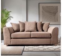 Abakus Direct Jumbo 3 Seater Sofa Brown Abakus Direct Brown