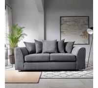 Abakus Direct Jumbo 3 Seater Sofa Grey Abakus Direct Grey