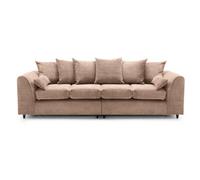 Abakus Direct Jumbo Cord 4 Seater Sofa With Deep Filled Cushions