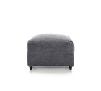 Abakus Direct Jumbo Grey Cord Footstool With Thick Luxury Deep Filled Cushioning