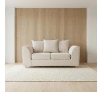 Abakus Direct Jumbo Grid 2 Seater Sofa with Cushions in Grey, Beige or Green Abakus Direct Beige