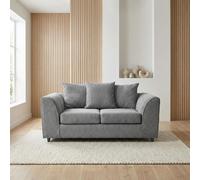 Abakus Direct Jumbo Grid 2 Seater Sofa with Cushions in Grey, Beige or Green in Grey Abakus Direct Grey