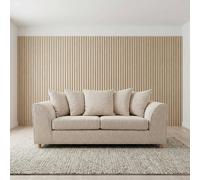 Abakus Direct Jumbo Grid 3 Seater Sofa with Cushions in Grey, Beige or Green Abakus Direct Beige