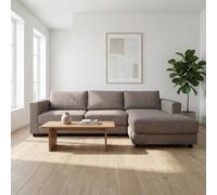 Abakus Direct Kaizer Corner Sofa with Bubble Fabric Right Facing in Taupe Abakus Direct Taupe