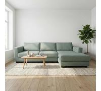 Abakus Direct Kaizer Corner Sofa With Bubble Fabric Right Facing Sage Green