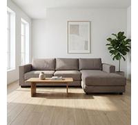 Abakus Direct Kaizer Corner Sofa With Bubble Fabric Right Facing Taupe