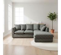 Abakus Direct Lucas Textured Stone Grey Corner Right Sofa Modern Comfort & Stylish Design Abakus Direct Grey