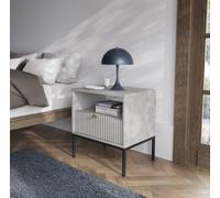 Abakus Direct Nova Collection Bedside Table In Light Grey