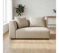 Abakus Direct Tokyo Corner Seat Basket Weave Fabric with Deep Seat in Beige Abakus Direct Beige