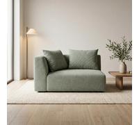 Abakus Direct Tokyo Corner Seat In Natural Bamboo Basket Weave Fabric With Deep Seat And Structured Cushioning