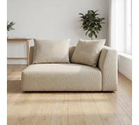 Abakus Direct Tokyo Right Corner Unit In Warm Beige Basket Weave With Deep Seat