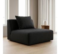 Abakus Direct Tokyo Single Seat Basket Weave Fabric with Deep Seats in Black Abakus Direct Black
