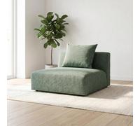 Abakus Direct Tokyo Single Seat In Olive Green Brushed Tweed Fabric With Deep Seat And Plush Cushioning