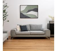 Abakus Direct Venice 3 Seater Sofa In Light Grey With Deep Seats And Extra-Wide Padded Arms