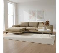 Abakus Direct Venice Chenille Corner Left Sofa with Extra-wide Padded Arms in Brown Abakus Direct Brown