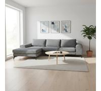 Abakus Direct Venice Chenille Corner Left Sofa with Extra-wide Padded Arms in Dark Grey Abakus Direct Dark Grey