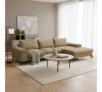 Abakus Direct Venice Chenille Corner Right Sofa with Extra-wide Padded Arms in Brown Abakus Direct Brown