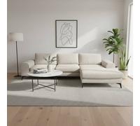 Abakus Direct Venice Chenille Corner Right Sofa with Extra-wide Padded Arms in Cream Abakus Direct Cream