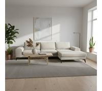 Abakus Direct Venice Chenille Corner Right Sofa with Extra-wide Padded Arms in White Abakus Direct White