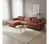 Abakus Direct Venice Corner Left Sofa with Deep Seats & Extra-wide Padded Arms in Burgundy Abakus Direct Burgundy
