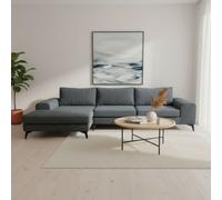 Abakus Direct Venice Corner Left Sofa with Deep Seats & Extra-wide Padded Arms in Light Blue Abakus Direct Light Blue