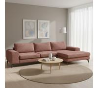Abakus Direct Venice Corner Right Sofa with Deep Seats & Extra-wide Padded Arms in Burgundy Abakus Direct Burgundy