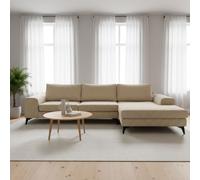 Abakus Direct Venice Corner Right Sofa with Deep Seats & Extra-wide Padded Arms in Cream Abakus Direct Cream